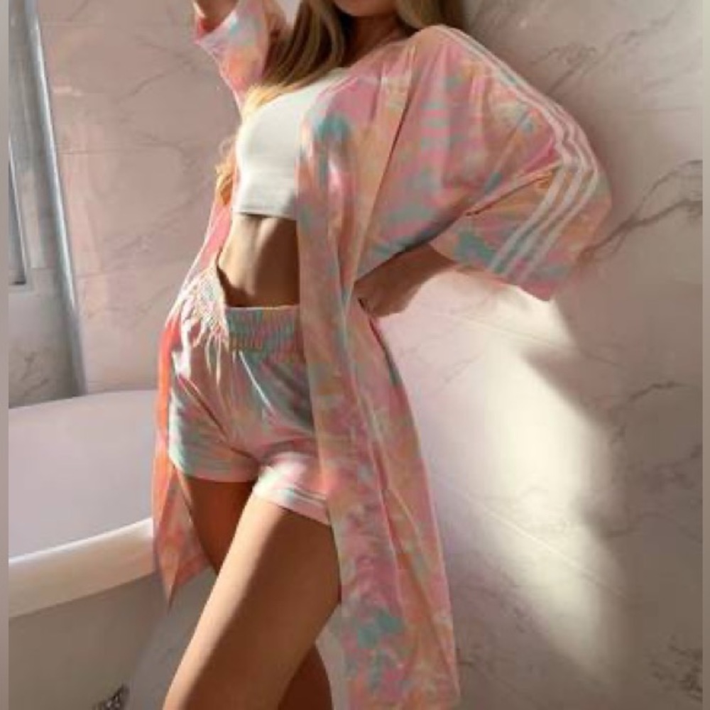 Adidas Tie-dye Satin Set